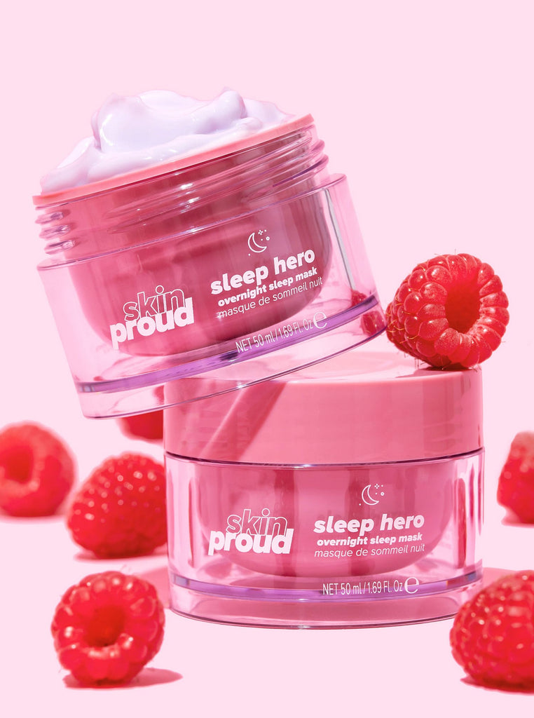 Two containers of 官网加拿大PC28王者集团记录 PROUD Sleep Hero with raspberries